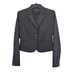 Express Design Studio Womens Sz 6 Blazer Suit Jacket Dark Grey Classic Career